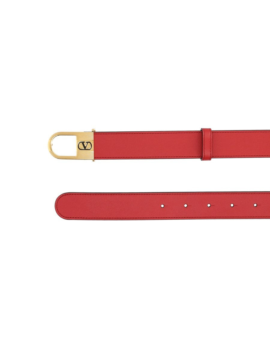 Valentino Women's Vlogo Signature Belt Red