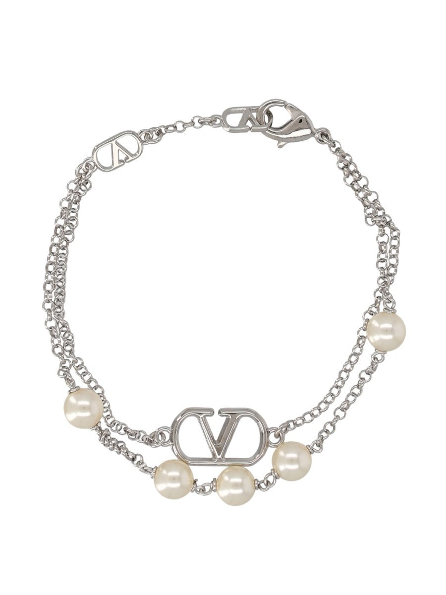 Valentino Women's Vlogo Signature Bracelet Silver