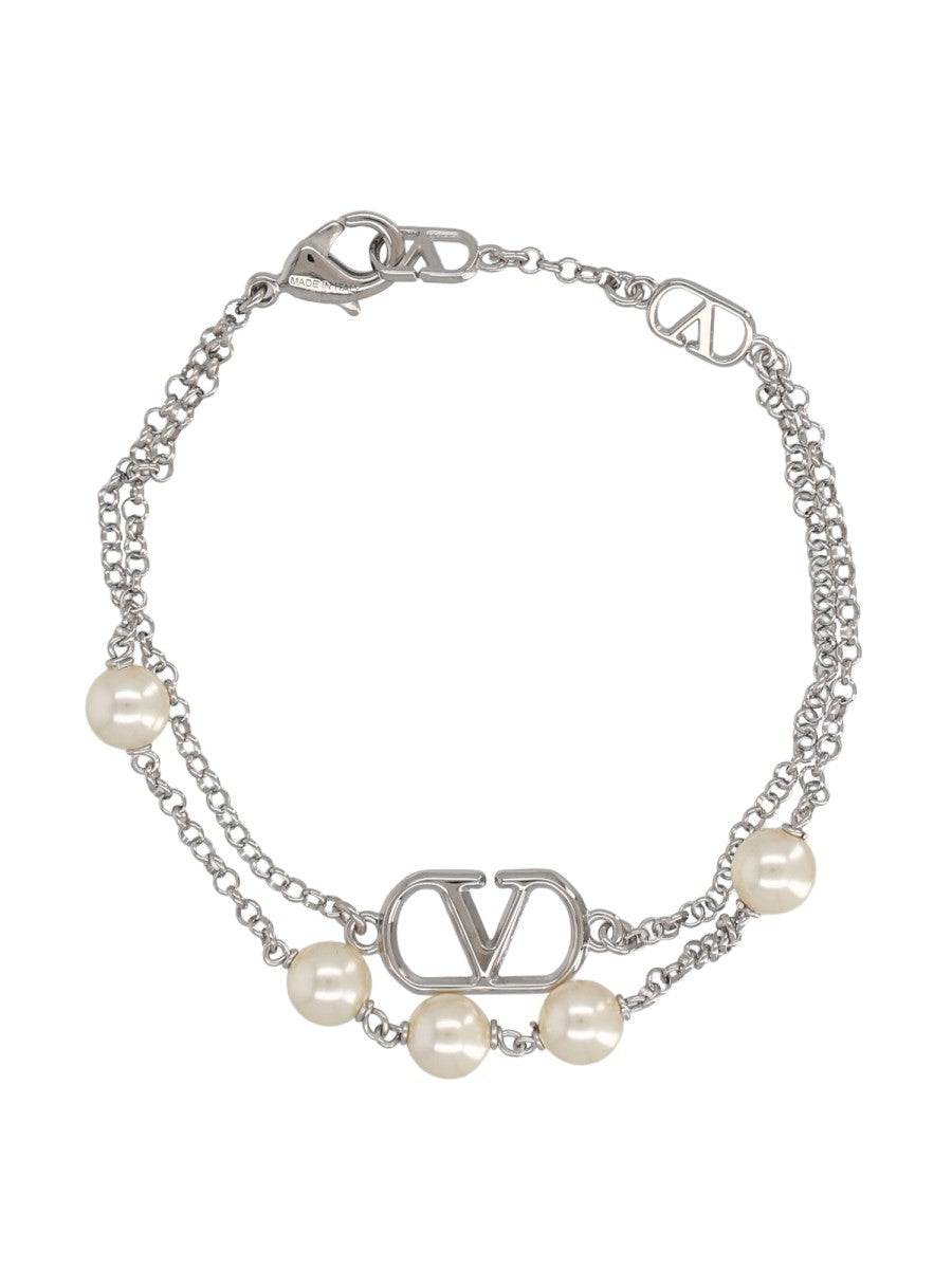 Valentino Women's Vlogo Signature Bracelet Silver