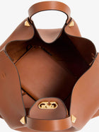 Valentino Women's Vlogo Signature Leather Tote Bag Brown