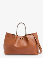 Valentino Women's Vlogo Signature Leather Tote Bag Brown