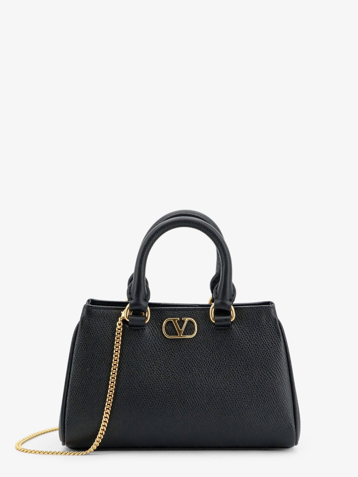 Valentino Women's Vlogo Signature Mini Leather Handbag Black