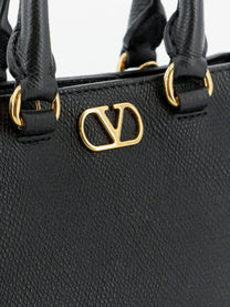 Valentino Women's Vlogo Signature Mini Leather Handbag Black