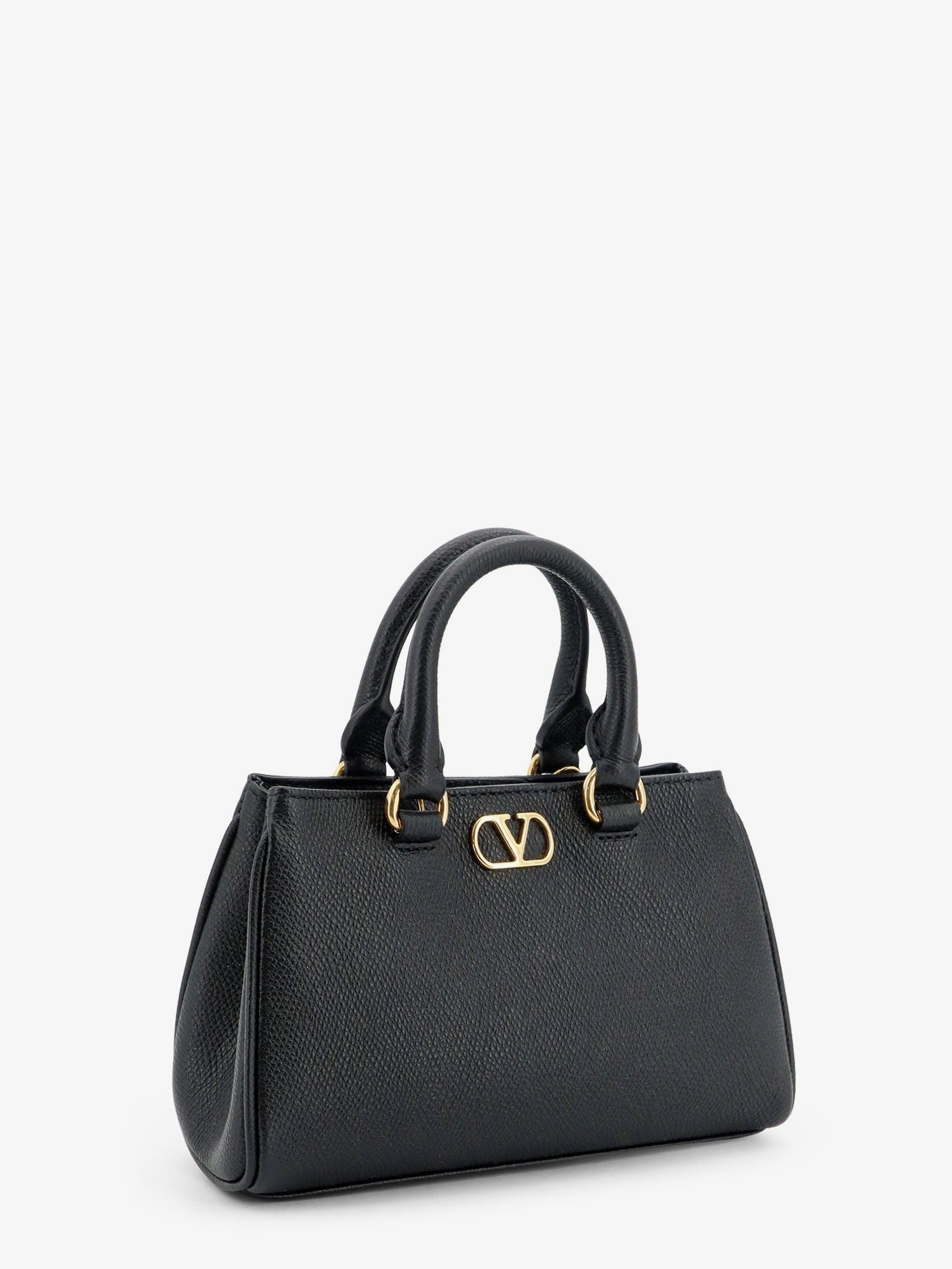 Valentino Women's Vlogo Signature Mini Leather Handbag Black