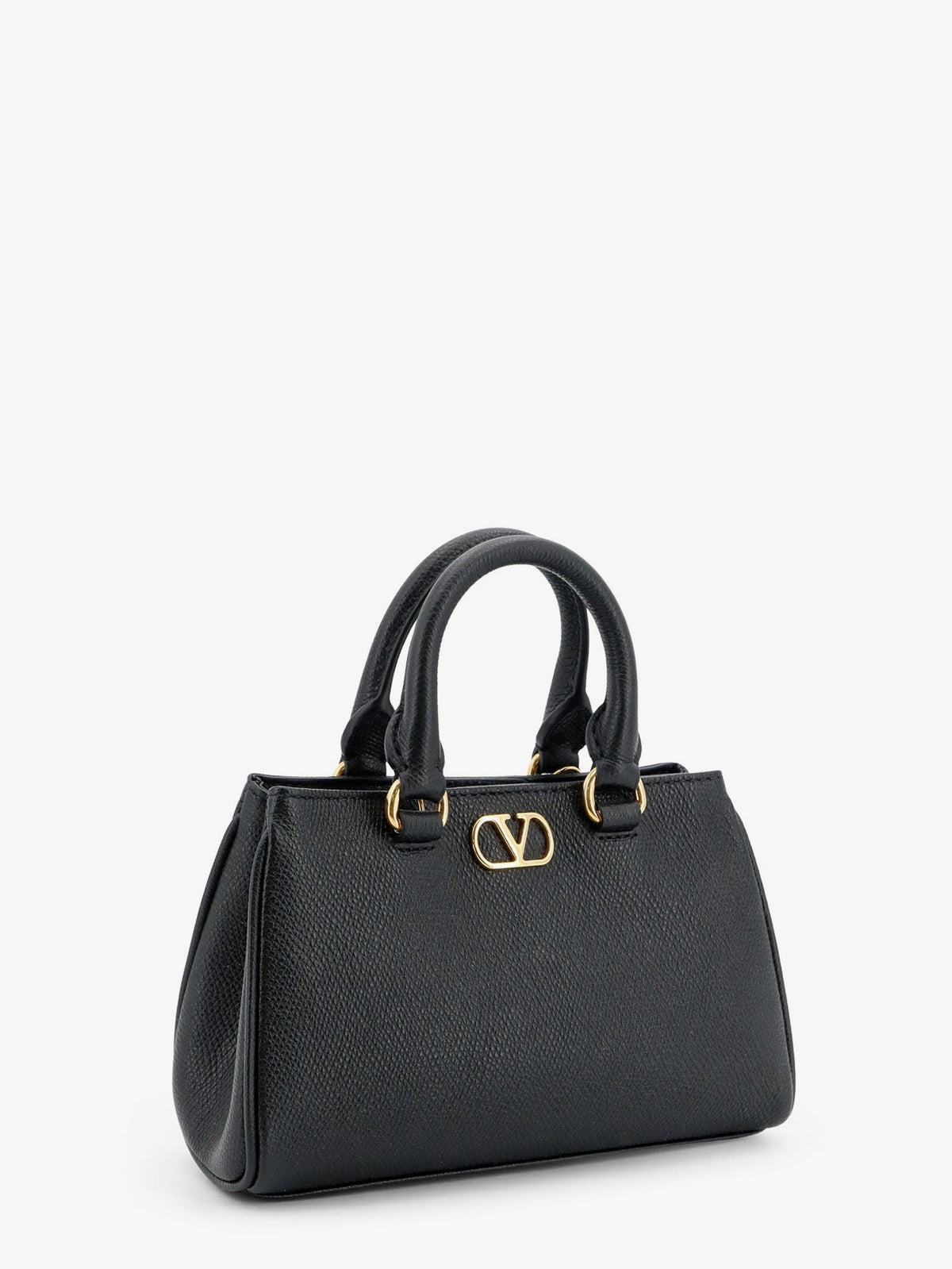 Valentino Women's Vlogo Signature Mini Leather Handbag Black, view 3
