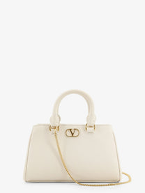 Valentino Women's Vlogo Signature Mini Leather Handbag White