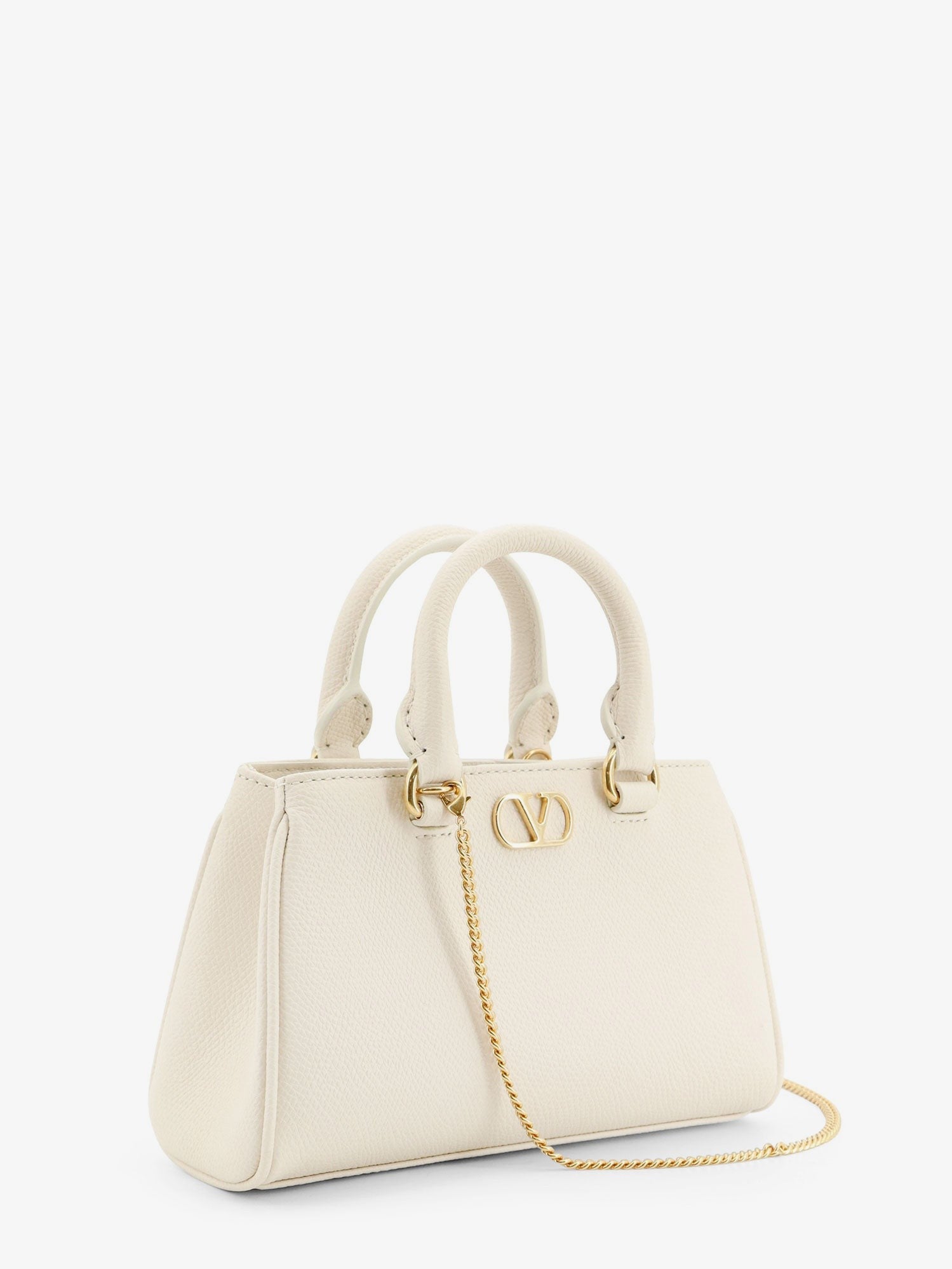 Valentino Women's Vlogo Signature Mini Leather Handbag White