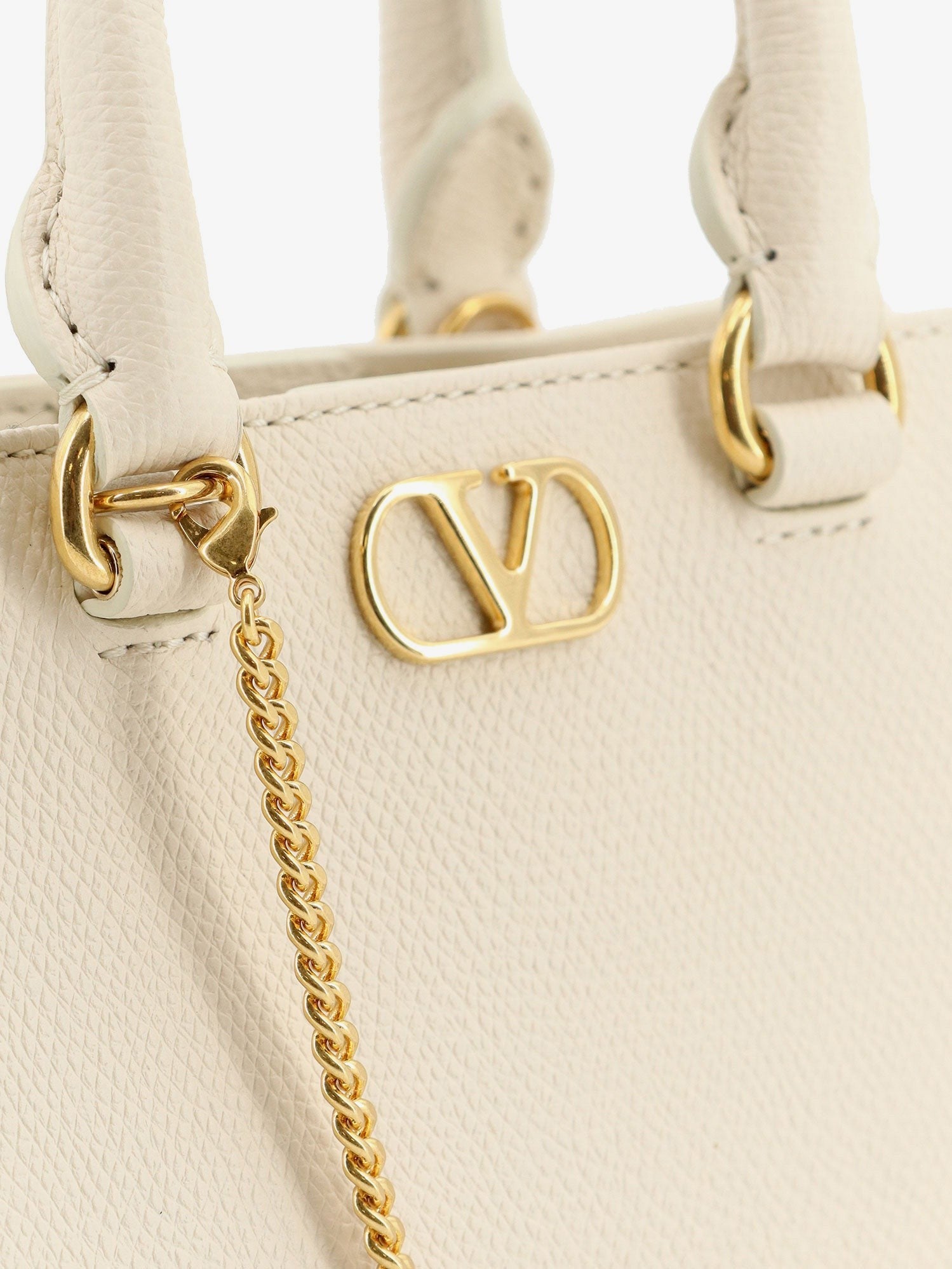 Valentino Women's Vlogo Signature Mini Leather Handbag White
