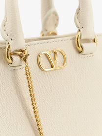 Valentino Women's Vlogo Signature Mini Leather Handbag White