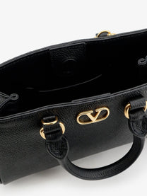 Valentino Women's Vlogo Signature Mini Leather Handbag Black