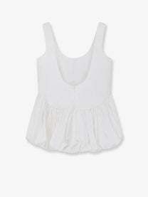 Rohe Women's Voluminous Peplum Cotton Tank Top White