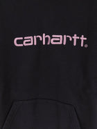 Carhartt Wip Women's Hooded Carhartt Cotton Blend Sweatshirt Black, view 3