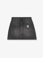 Carhartt Wip Women's Wmaeve Double Knee Black Denim Skirt Black, view 2