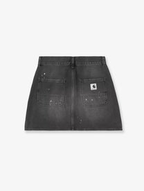 Carhartt Wip Women's Wmaeve Double Knee Black Denim Skirt Black