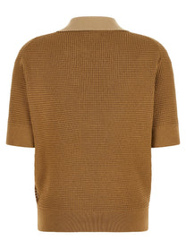 JW Anderson Waffle Stitch Polo Shirt Beige