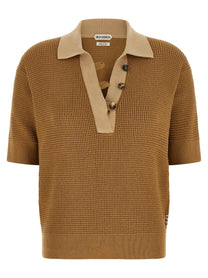 JW Anderson Waffle Stitch Polo Shirt Beige