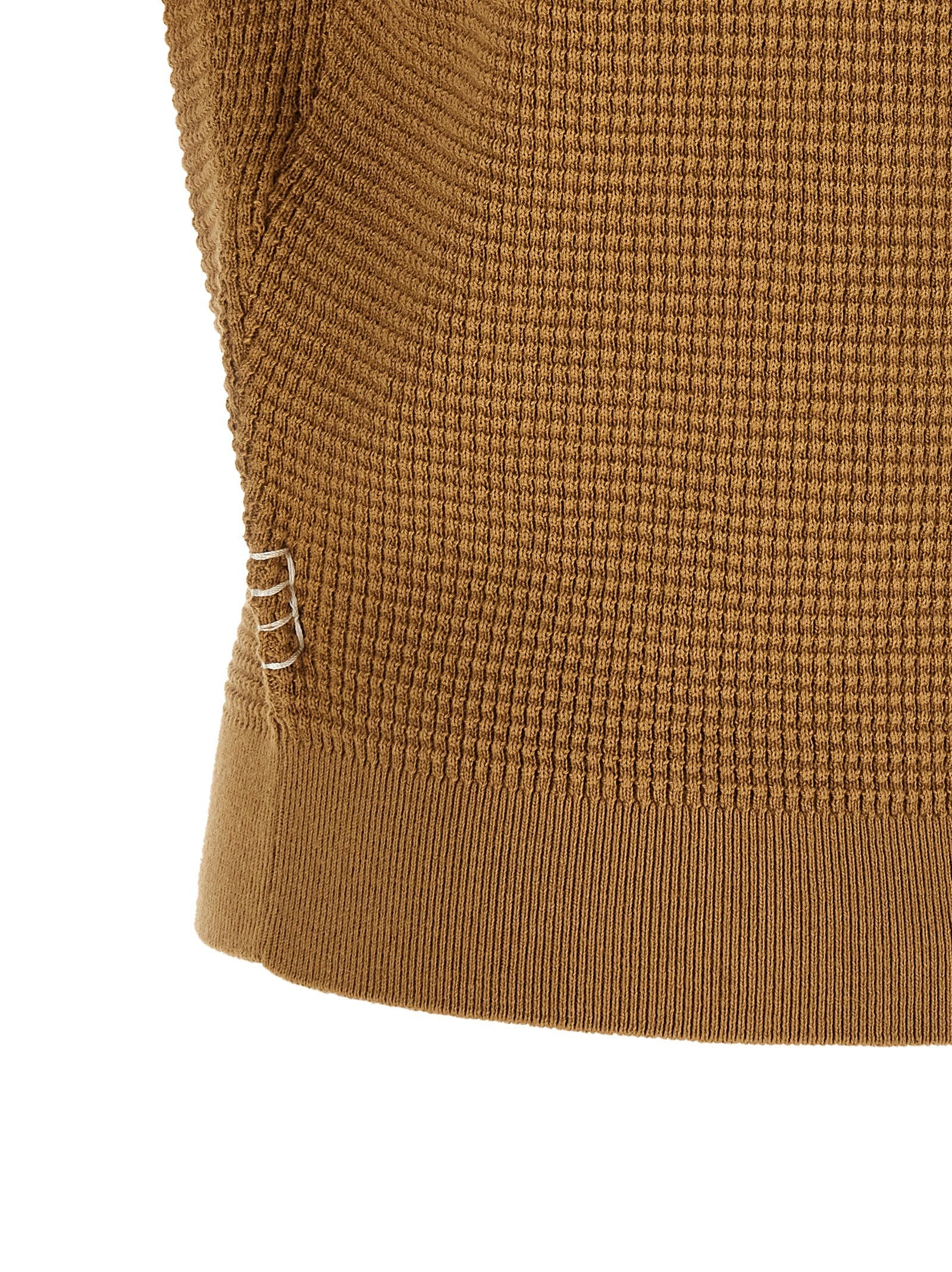 JW Anderson Waffle Stitch Polo Shirt Beige