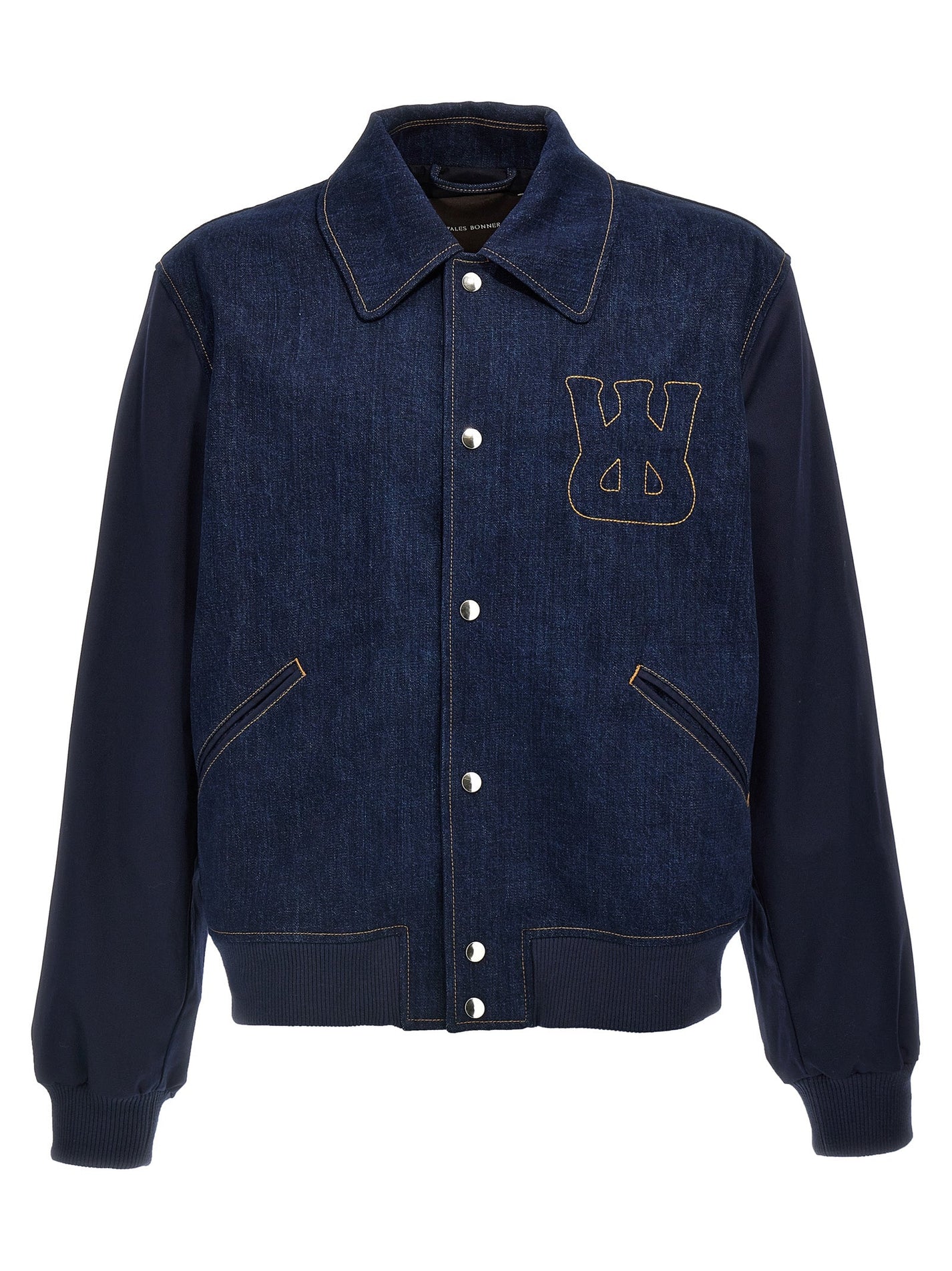 WALES BONNER - WALES BONNER - ’The Echo Denim Varsity’ jacket - Men’s Outerwear