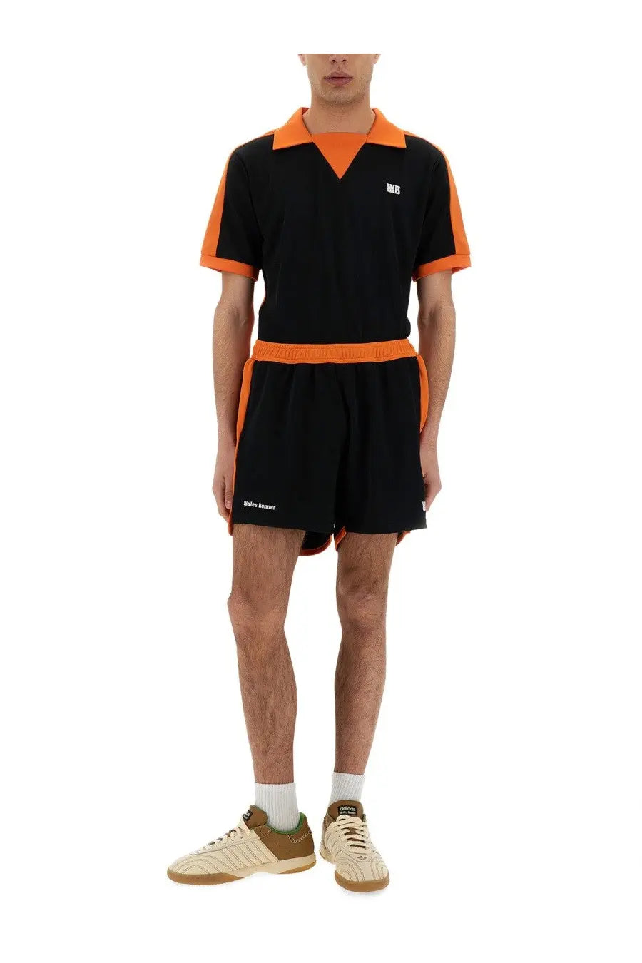 Wales Bonner Men's Jersey Polo Black, view 2