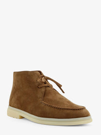 Loro Piana Women's Walk and Walk Lace up Ankle Boots Beige