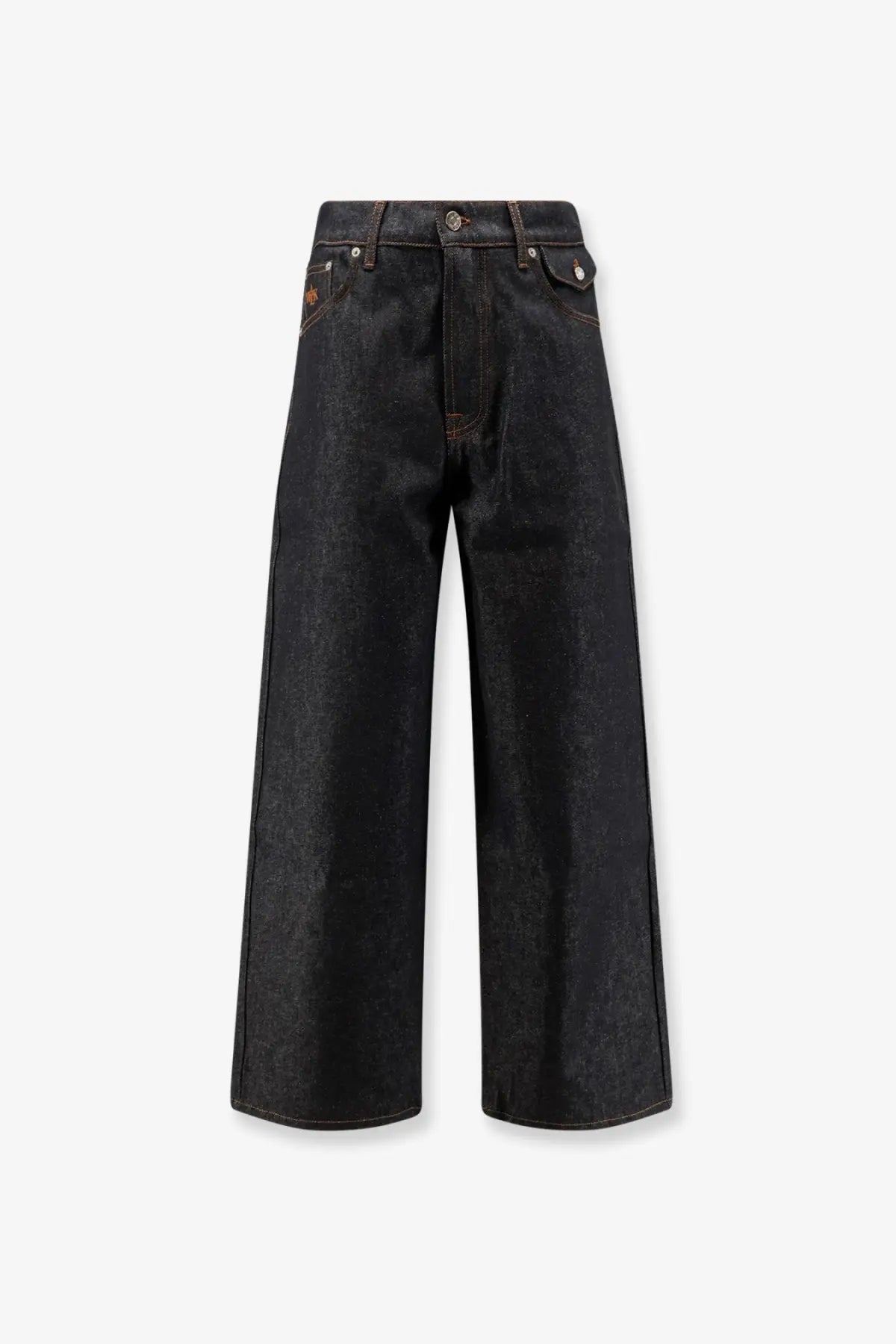 Walk In Paris Men's Baggy Blue Denim Jeans Black