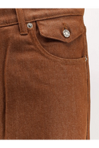 Walk In Paris Men's Baggy Brown Denim Trousers Brown, view 3