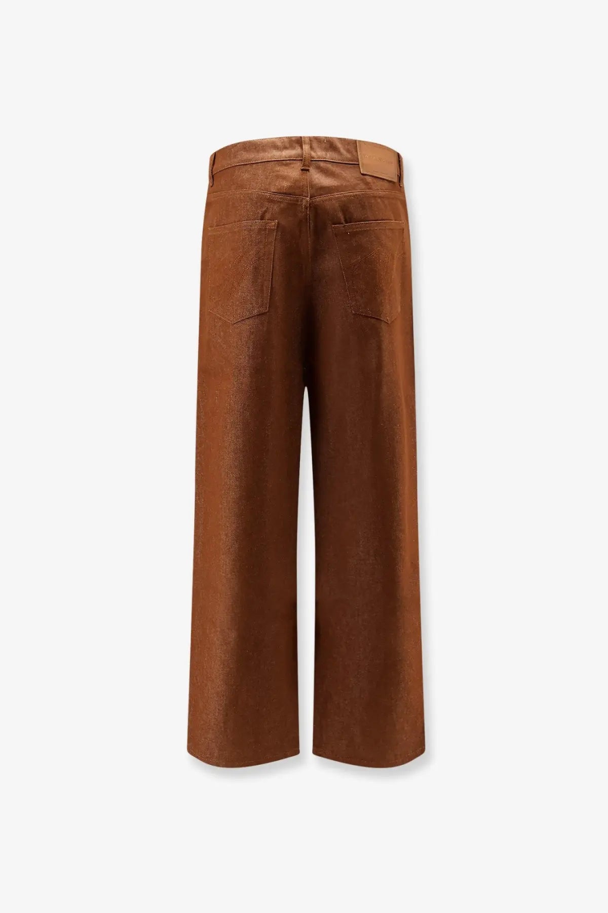 Walk In Paris Men's Baggy Brown Denim Trousers Brown, view 2