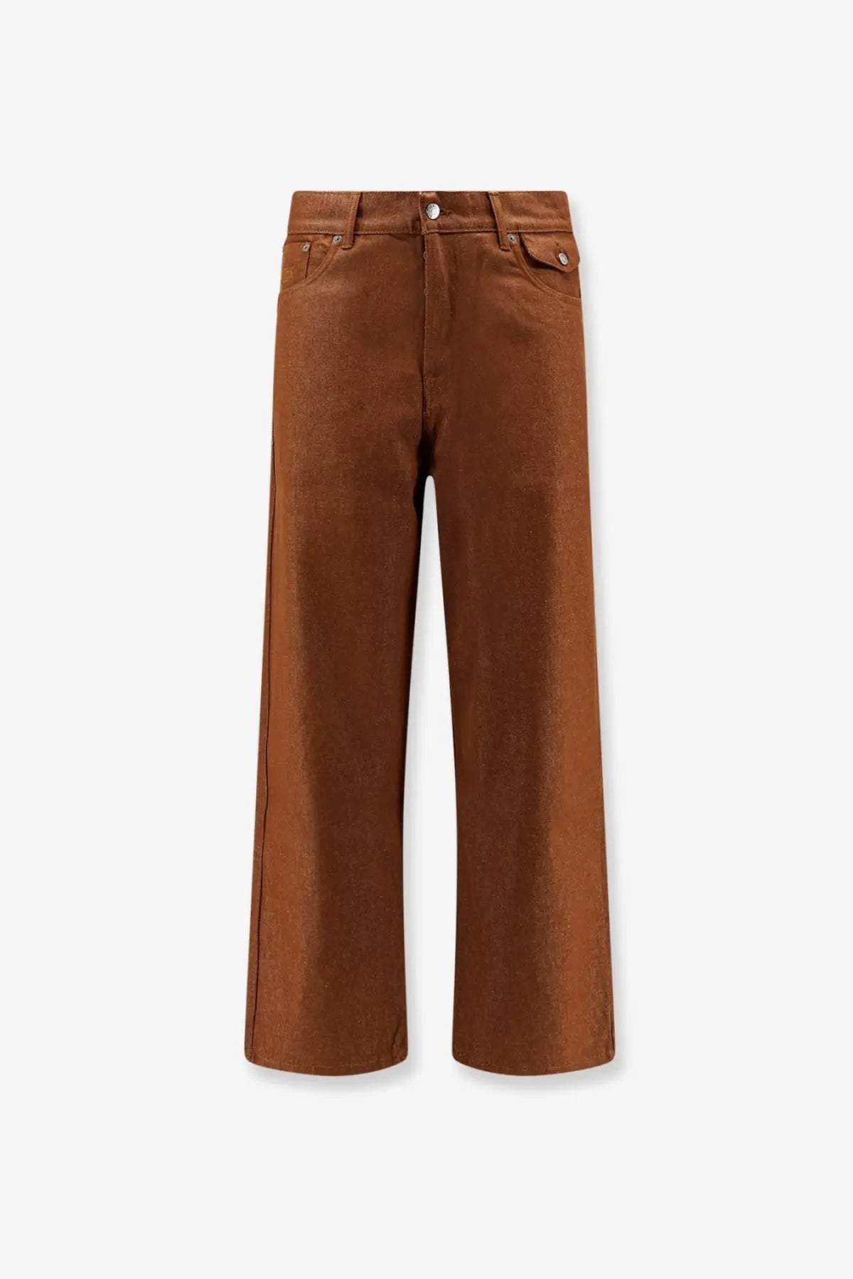 Walk In Paris Men's Baggy Brown Denim Trousers Brown