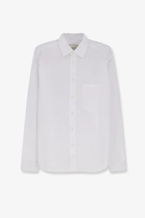 Walk in Paris men’s classic white cotton button-down shirt with a classic collar and single chest pocket