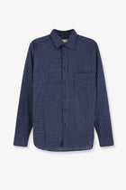 Walk In Paris Men's Cotton Shirt Blue