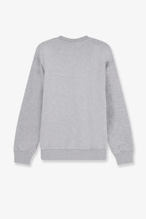 A heather gray walk in paris men’s cotton sweatshirt with ribbed cuffs and hem long sleeved design