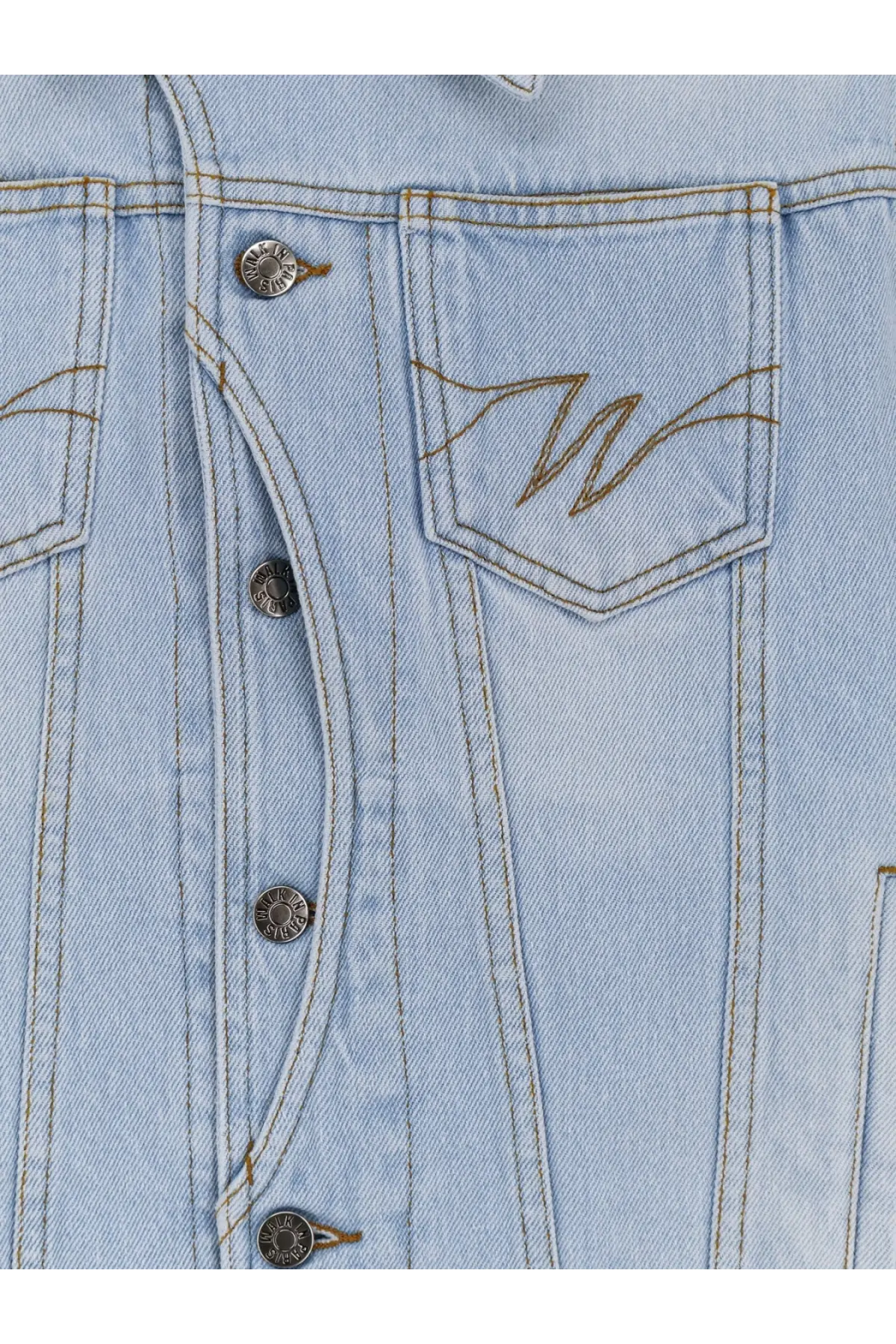 Walk In Paris Men's Postman Blue Denim Jacket Blue, view 3