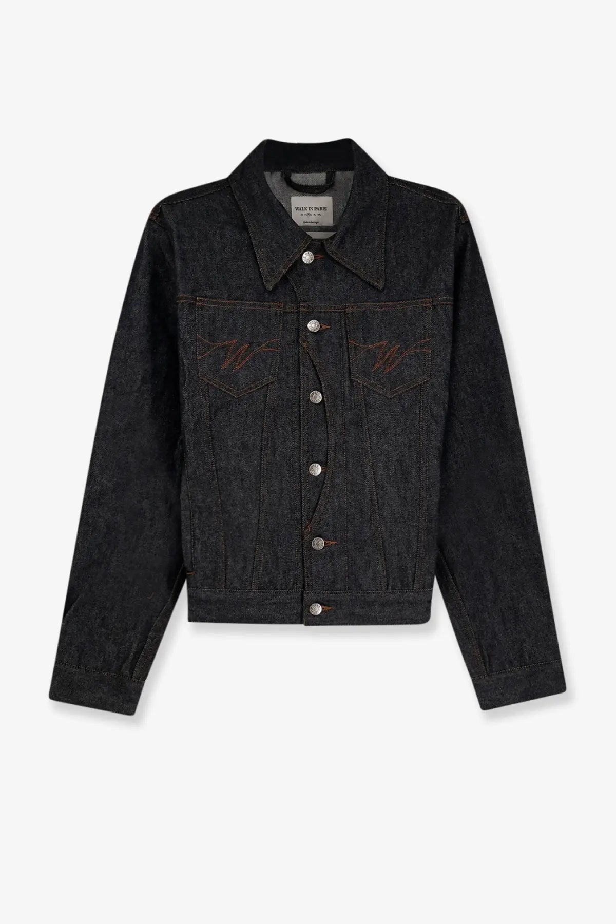 Walk In Paris Men's Postman Dark Denim Jacket Blue
