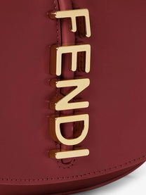 Fendi Women's Wallet on Chain Fendigraphy Leather Crossbody Bag Red
