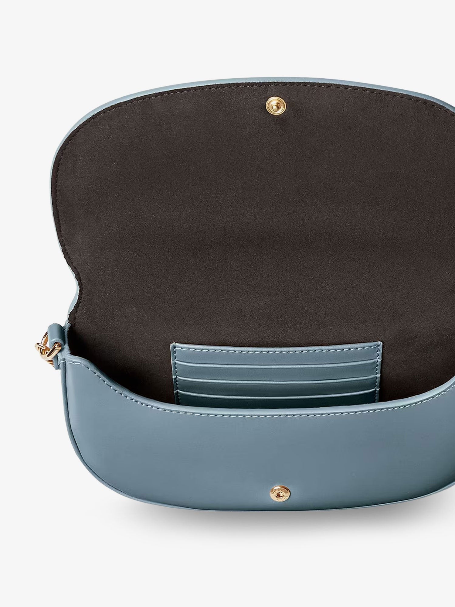 Fendi Women's Wallet on Chain Fendigraphy Leather Crossbody Bag Grey