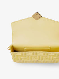 Fendi Women's Wallet on Chain FF Diamonds Leather Shoulder Bag Gold