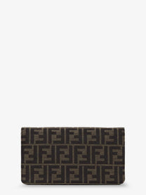 Fendi Women's Wallet on Chain Tube FF Zucca Fabric Crossbody Bag Black, view 2
