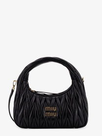Miu Miu Women's Wander Matelassé Leather Crossbody Bag Black