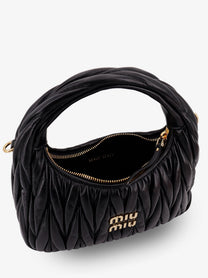 Miu Miu Women's Wander Matelassé Leather Crossbody Bag Black