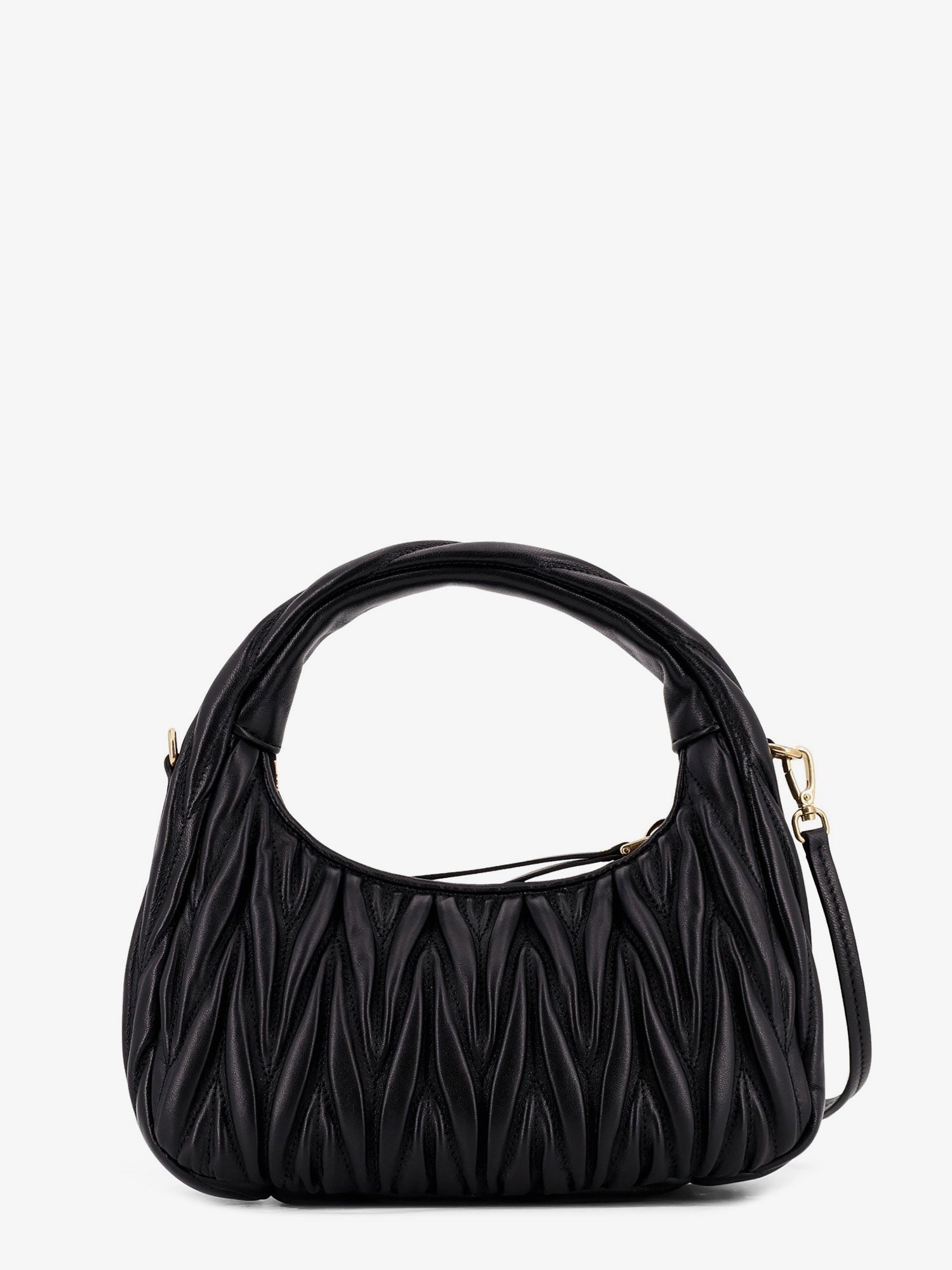 Miu Miu Women's Wander Matelassé Leather Crossbody Bag Black