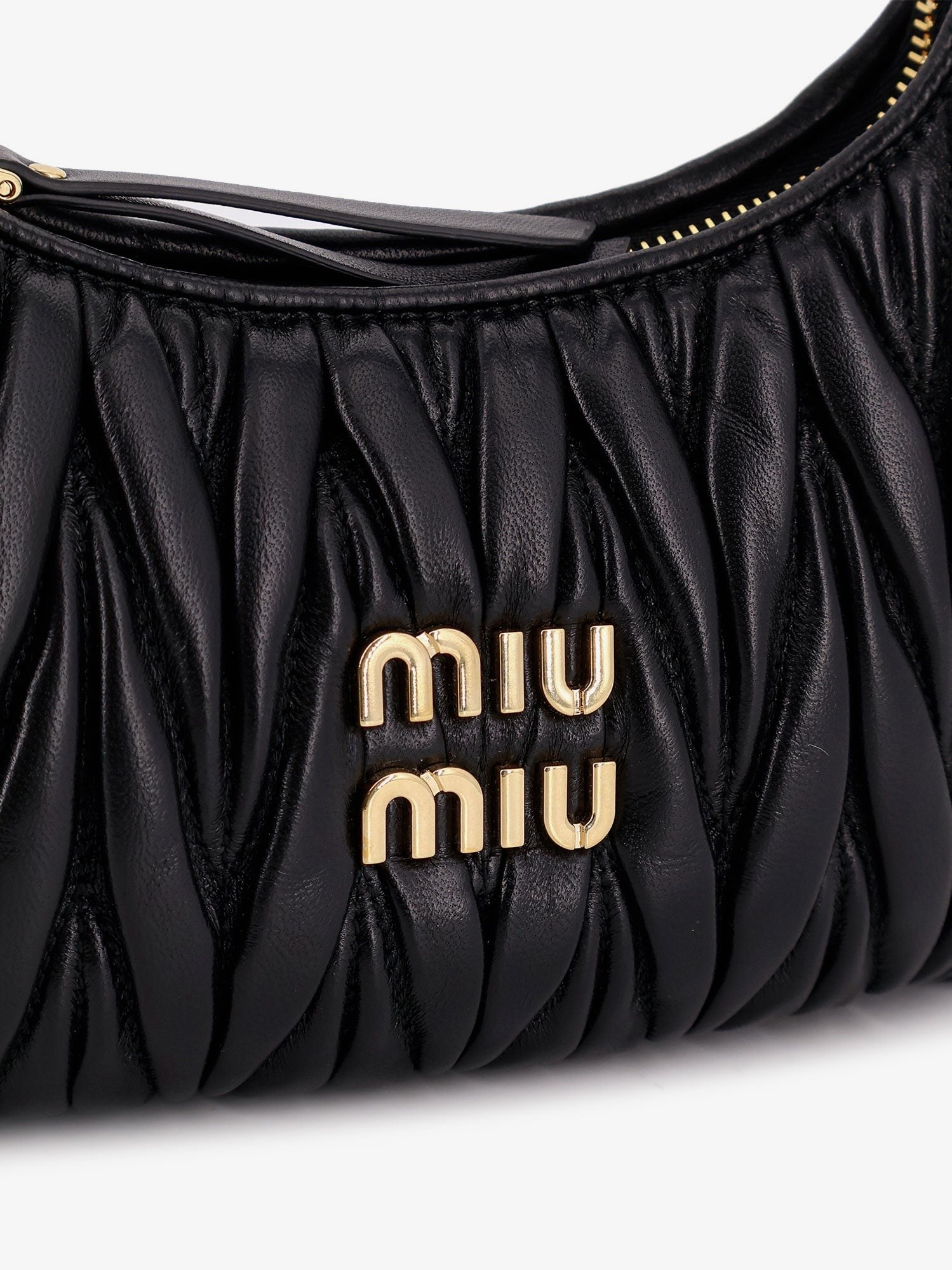 Miu Miu Women's Wander Matelassé Leather Crossbody Bag Black