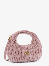 Miu Miu Women's Wander Matelassé Velvet Mini Crossbody Bag White