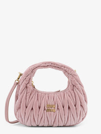 Miu Miu Women's Wander Matelassé Velvet Mini Crossbody Bag White