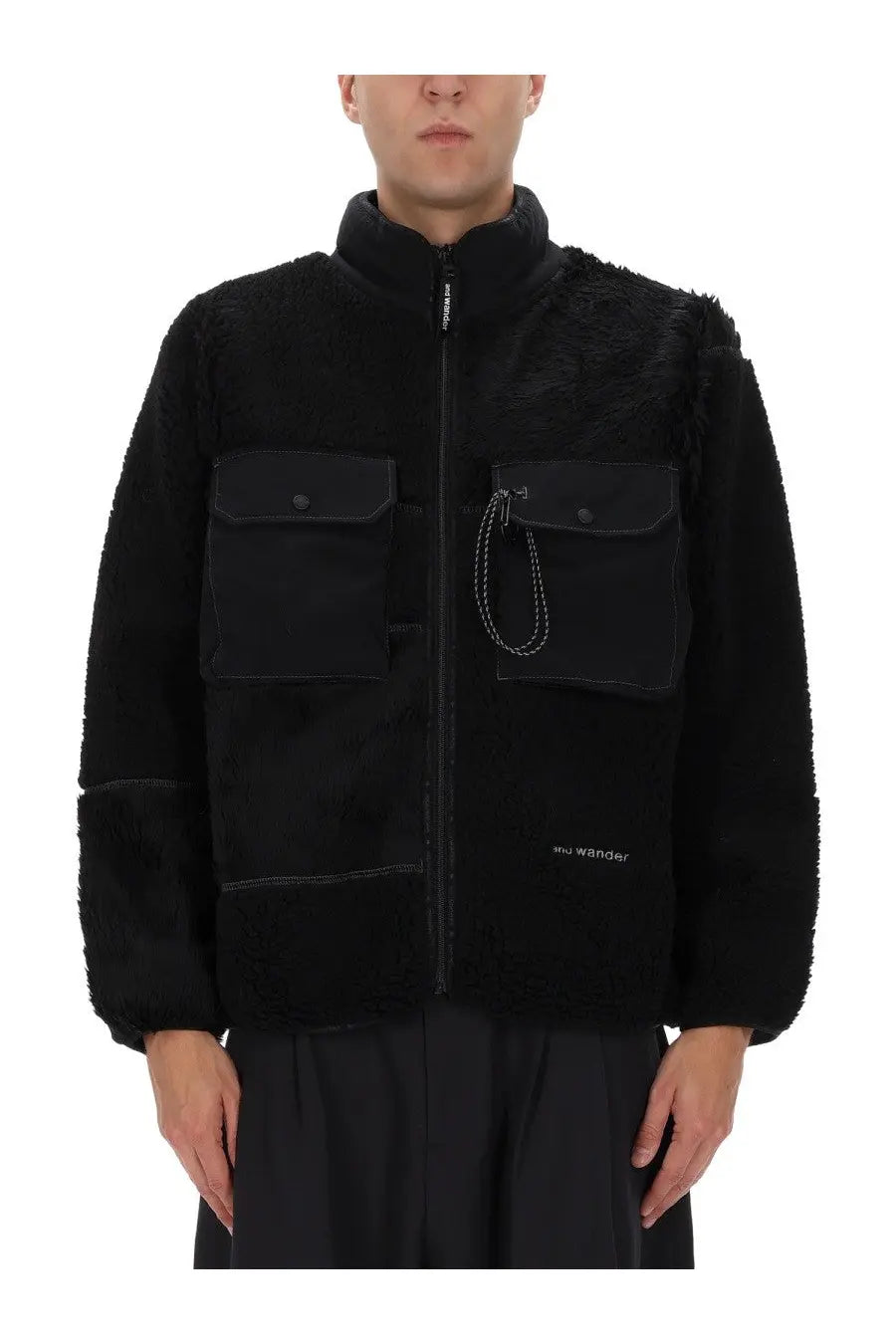 and Wander Men's Mix Boa Jacket Black