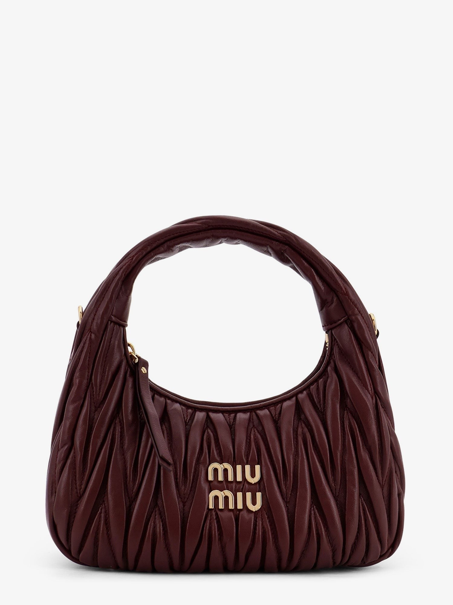 Miu Miu Women's Wander Quilted Leather Shoulder Bag Red