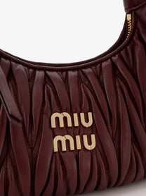 Miu Miu Women's Wander Quilted Leather Shoulder Bag Red