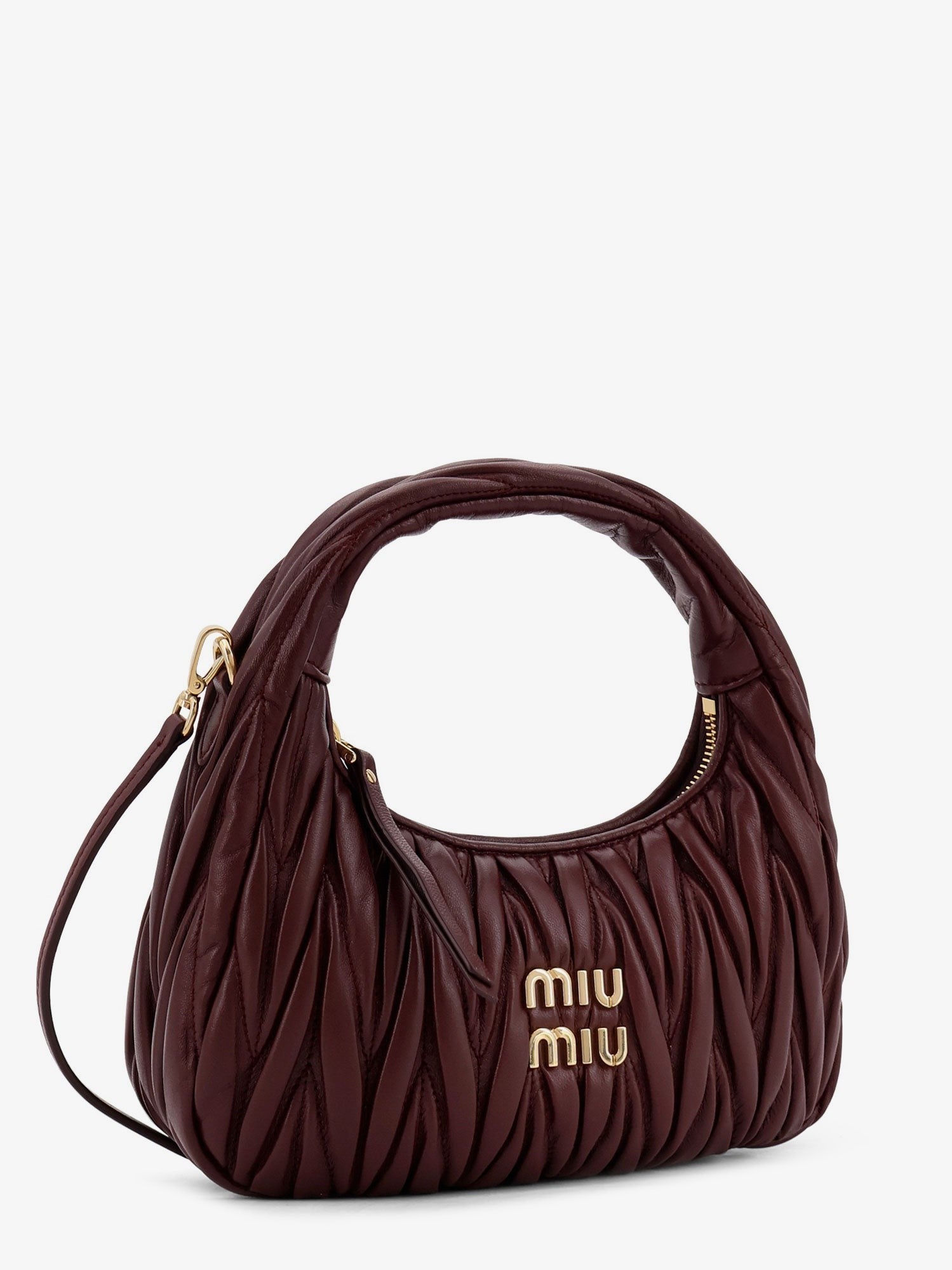 Miu Miu Women's Wander Quilted Leather Shoulder Bag Red