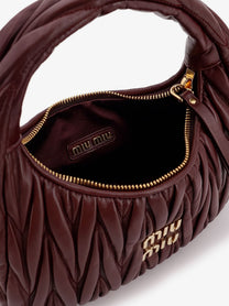 Miu Miu Women's Wander Quilted Leather Shoulder Bag Red