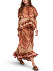 Zimmermann Women's Wanderlust Long Skirt Multicolor