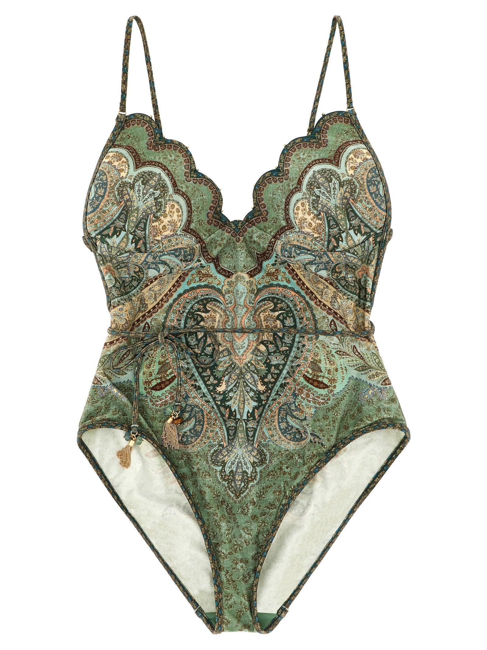 Zimmermann Wanderlust One Piece Swimsuit Green